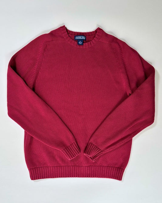 Lands' End red cotton crew neck jumper (12)