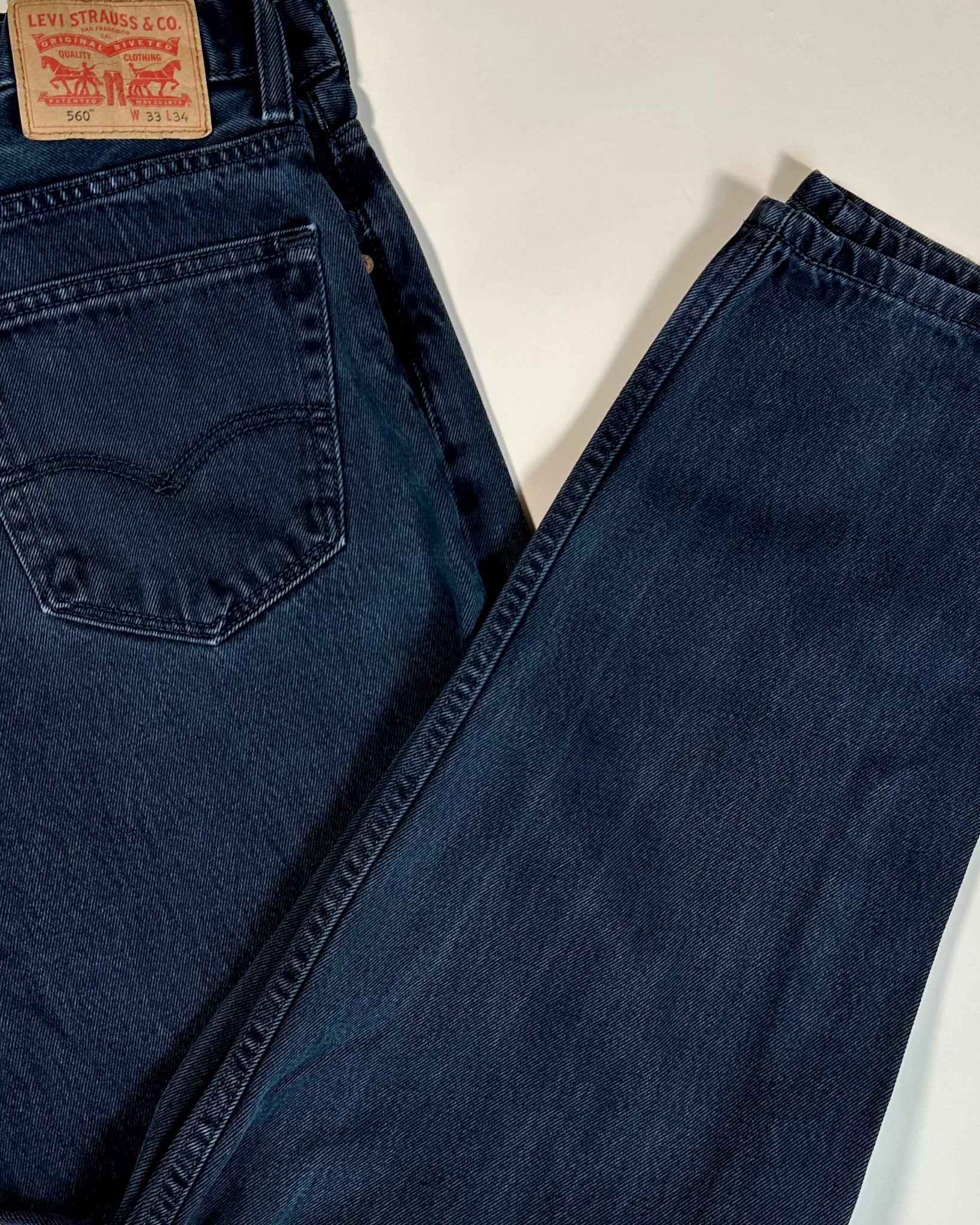 Pair of Levi's jeans on a white background